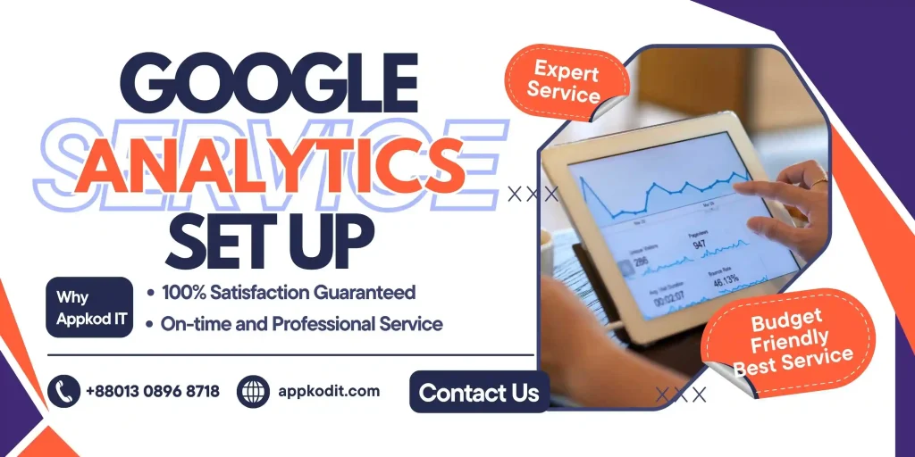 Setup Google Analytics for WordPress, Wix, Shopify, Squarespace & Magento - appkod it service - best seo service